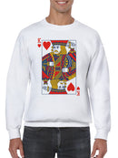 King of Hearts Vibrant Men's Sweatshirt