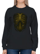 Fungal Ribcage Art Design Women's Sweatshirt