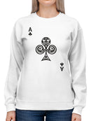 Intricate Ace of Clubs Women's Sweatshirt