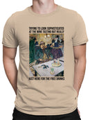 Wine Tasting Humor - Free Drinks Men's T-shirt
