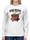Send Noods Funny Ramen Art Women's Sweatshirt