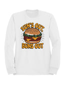 Sun's Out, Buns Out Burger Fun Women's Sweatshirt
