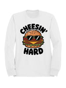 Cheesin' Hard Burger Fun Women's Sweatshirt