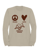 Peace Love Chicken Wings Women's Sweatshirt