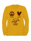 Peace Love Chicken Wings Men's Sweatshirt