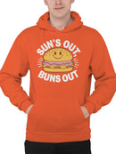 Sun’s Out, Buns Out Burger Men's Hoodie