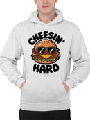 Cheesin' Hard Burger Fun Men's Hoodie