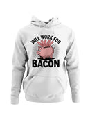 Will Work for Bacon Piggy Bank Men's Hoodie