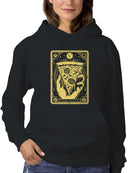Tarot Card Style Pizza Slice Women's Hoodie