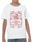 Burger Seance: Summon Flavor Magic Youth's T-shirt