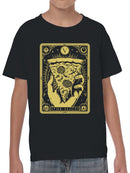 Tarot Card Style Pizza Slice Youth's T-shirt