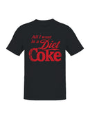 Officially Licensed Diet Coke All I Want is a Diet Coke Men's T-shirt