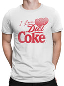 Officially Licensed Diet Coke I Love Diet Coke Heart Men's T-shirt