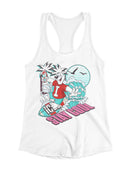 Officially Licensed Icee Surfing Polar Bear Adventure Women's Racerback Tank