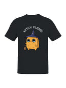 Officially Licensed Sad Nuggie Cute Wizard with Broomstick Men's T-shirt