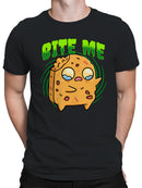 Officially Licensed Sad Nuggie Cute Cartoon Cookie with "Bite Me Men's T-shirt