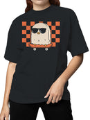 Officially Licensed Sad Nuggie Ghostly Skater Sepia Chill Women's T-shirt