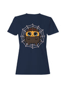 Officially Licensed Sad Nuggie Adorable Kawaii Spider on Web Women's T-shirt