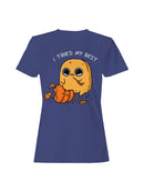 Officially Licensed Sad Nuggie Sad Pumpkin Carving Fail Women's T-shirt
