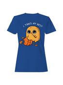 Officially Licensed Sad Nuggie Sad Pumpkin Carving Fail Women's T-shirt