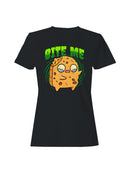 Officially Licensed Sad Nuggie Cute Cartoon Cookie with "Bite Me Women's T-shirt