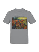 Van Gogh's Red Vineyard Harvest Scene Men's T-shirt