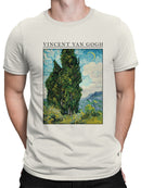 Van Gogh Cypress Art Print Men's T-shirt