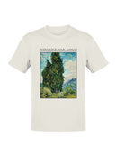 Van Gogh Cypress Art Print Men's T-shirt