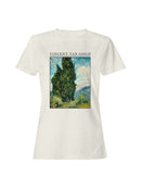 Van Gogh Cypress Art Print Women's T-shirt