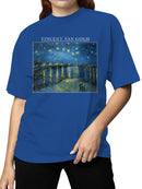 Starry Night Over the Rhône Art Women's T-shirt