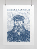 Van Gogh Postman Sketch Art UN Poster