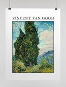 Van Gogh Cypress Art Print UN Poster