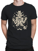 Baphomet with Cute Cats Illustration Men's T-shirt