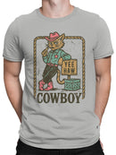 Yee Haw Cat Cowboy Graphic Men's T-shirt