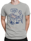 Coping Cat Therapy Humor Art Men's T-shirt