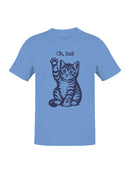Playful Kitty "Oh, Hai" Design Men's T-shirt