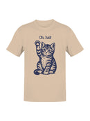 Playful Kitty "Oh, Hai" Design Men's T-shirt