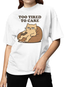 Too Tired to Care Cat Humor Women's T-shirt