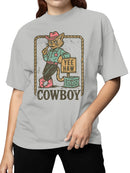 Yee Haw Cat Cowboy Graphic Women's T-shirt