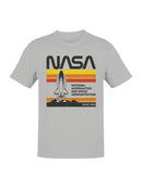 Officially Licensed Nasa Vintage Space Shuttle Men's T-shirt