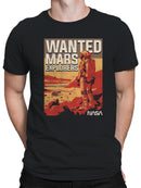 Officially Licensed Nasa Wanted Mars Explorers Poster Men's T-shirt