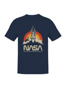 Officially Licensed Nasa Space Shuttle Retro Art Men's T-shirt