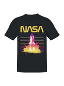 Officially Licensed Nasa Retro Space Shuttle Blast Men's T-shirt