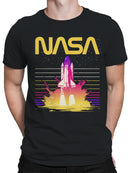Officially Licensed Nasa Retro Space Shuttle Blast Men's T-shirt