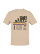 Officially Licensed Nasa Retro Space Shuttle Program Men's T-shirt