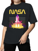 Officially Licensed Nasa Retro Space Shuttle Blast Women's T-shirt