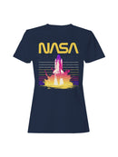 Officially Licensed Nasa Retro Space Shuttle Blast Women's T-shirt