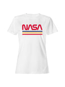 Officially Licensed Nasa Vintage Retro Stripes Design Women's T-shirt
