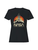 Officially Licensed Nasa Space Shuttle Retro Art Women's T-shirt