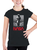 Officially Licensed Nasa Astronaut Moonwalk Design Youth's T-shirt